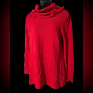 French Connection red turtle neck/cowel sweater